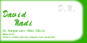 david madi business card